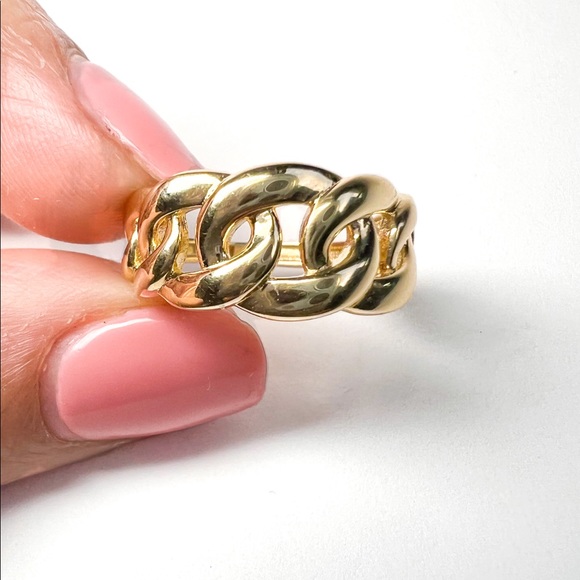 14K Yellow Gold Cuban Ring - Picture 6 of 6